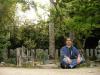 Tom at Mukai Kyorai's grave